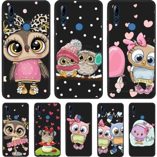 Lovely Animal Owl Silicone Cover For Huawei P Smart 2021 2020 Z S Plus Mate 30 20 10 Pro Lite 2019 2018 Phone Case