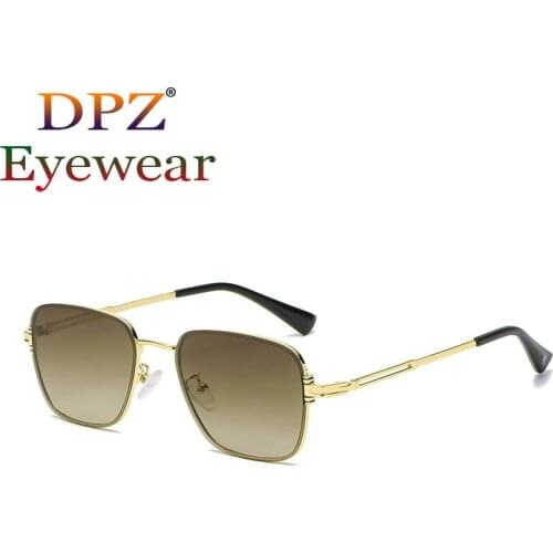2021 DPZ NRW fashion womens square Sunglasses retro mens metal brand design sunglasses UV400 Oculos De Sol