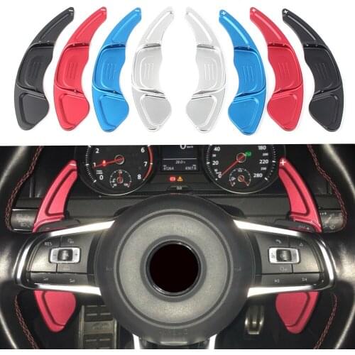 Car Steering Wheel Paddle Shifters Extension For Volkswagen VW GOLF 7 2015- Golf R GTI MK7 2PCS