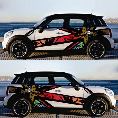 1Pair Union Jack Car Side Door Skirt Decal Sticker Decor for MINI Cooper F54 F55 F56 F60 R55 R56 R60 R61 Car Styling Accessories