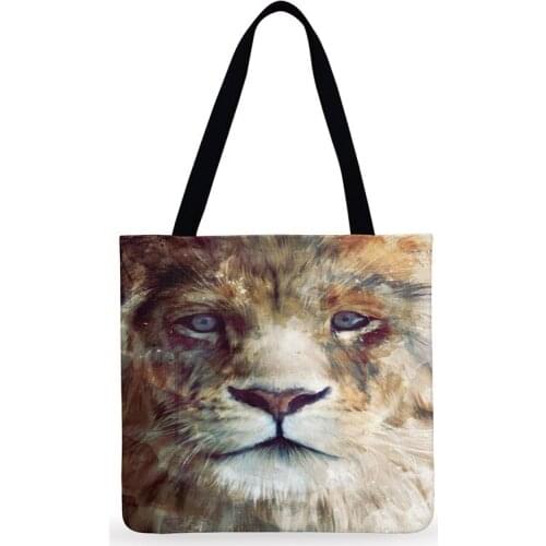 Ladies Bag Shoulder Bag Ink Art Animal Painting Print Tote Bag For Women Casual Tote Outdoor Shopping Bag Reusable Beach Tote