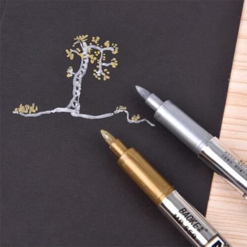 Wedding Decoration 1pcs Gold Silver Metallic Color Pen DIY Paper Tag Photo Album Scrapbooking for Party Birthday Signing Pen-S