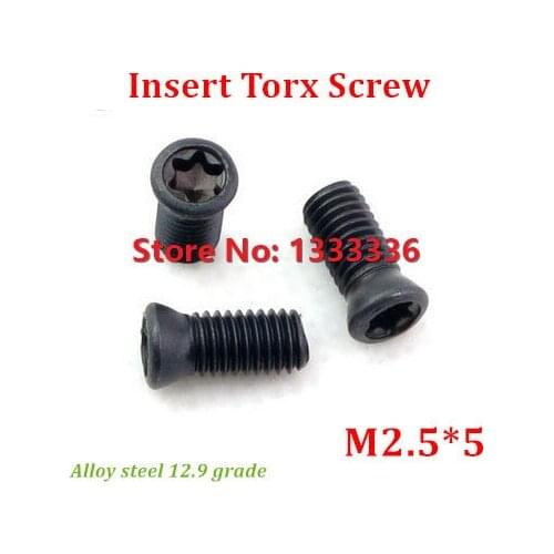 100pcs/lot M2.5*5 Insert Torx Screw Replaces Carbide Inserts CNC Accessories Lathe Tool/Blade Cutter Bar Alloy Steel 12.9