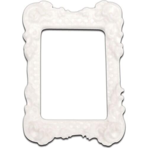 46x34mm Resin Small White Photo Frame Shape Decoration Crafts Flatback Cabochon Embellishments Scrapbooking DIY Accessories