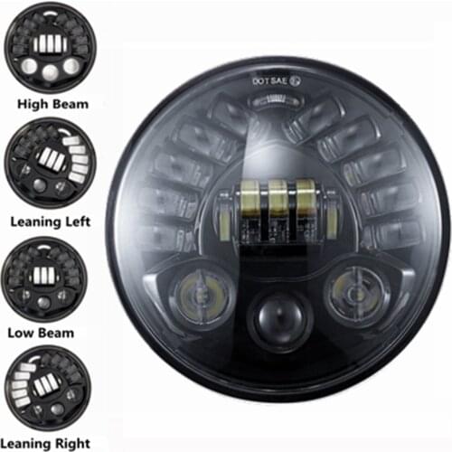 DOT 7 Inch Led Headlight For Touring Road King Softail Fat Boy Adaptive Motorcycle Accessories