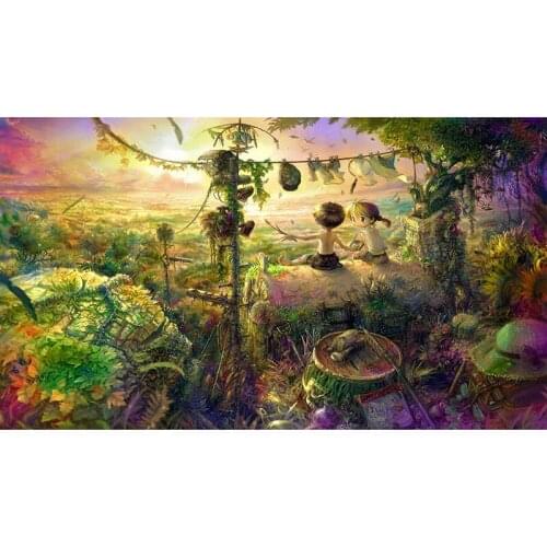 5D DIY Diamond Embroidery Mountain Scenry Cross Stitch Diamond Mosaic Couple Lover Diamond Painting Rhinestones Christmas gift