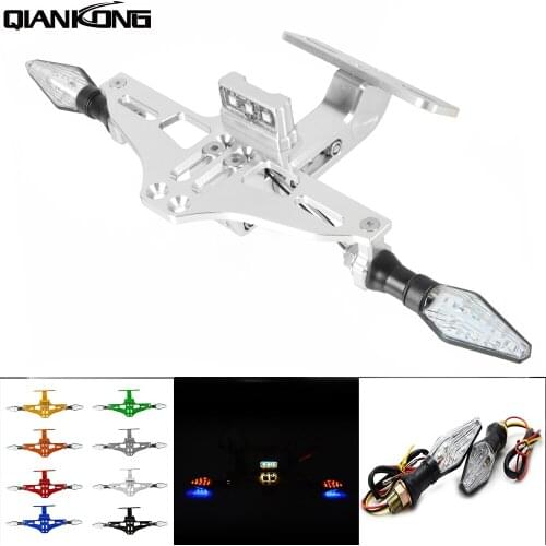 Motorcycle Adjustable Angle Aluminum License Number Plate Frame For Moto BREVA 750 V7 Racer Classic Breva 850 /1100/1200