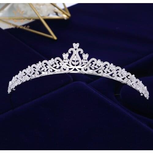 Bavoen Elegant Leaves Full Zircon Wedding Tiaras Hairbands Crystal Brides Hair Accessories Evening Hair Jewelry Birthday Gifts