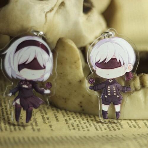 New Game NieR: Automata YoRHa 2B 9S Acrylic Pendant Keychain Keyring Chain Gift Cosplay Props