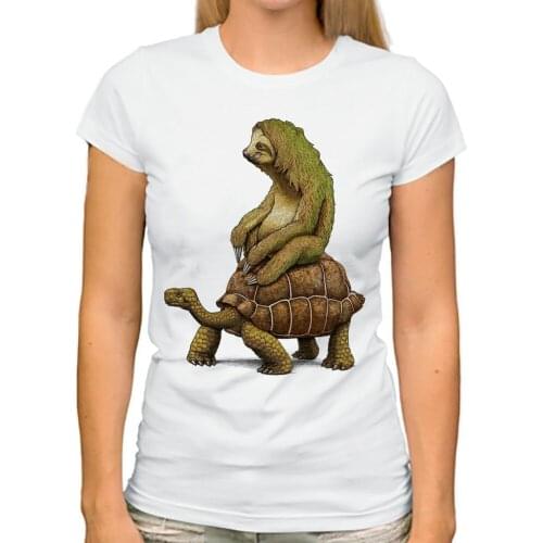 JOLLYPEACH BRAND Sloth Speed is Relative funny tshirt women summer new white casual short sleeve femme cool t shirt