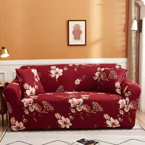 Flower Stretch Sofa Cover Elastic Corner Couch Covers for Living Room Floral Slipcover Home Decor 1/2/3/4 Seater