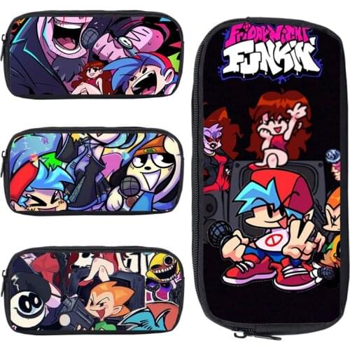 Hot Game 3D Anime Friday Night Funkin Pencil Case Teenagers School Supplies Stationery Storage Pouch Women Cosmeticbag Kids Gift