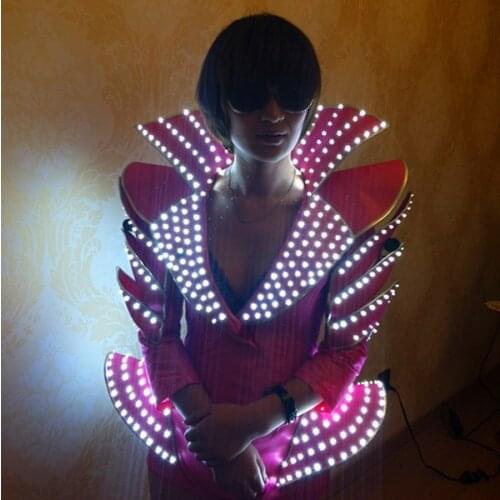 El product Led stage clothes luminous costume robot suits led clothing light suits led costume for dance performance wear