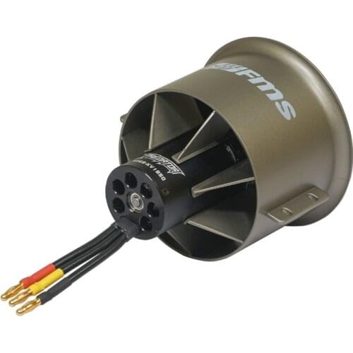 FMS 90mm Pro 12-Blades Metal Ducted Fan EDF With 4068 1850KV 6S Inrunner Brushless Motor for RC Airplane Ducted Fan Plane