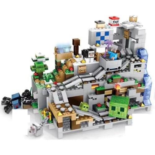 The Mountain Cave Mine Building Blocks Toys For Kids Highly Detailed Colorful Bricks Miniature Landscape