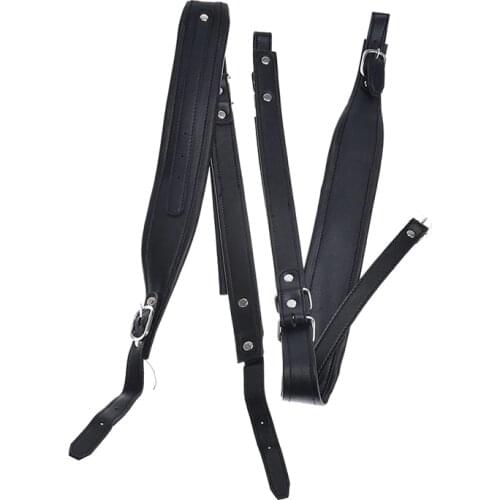 Hot Sale 1pair Of Adjustable One Pair Synthetic Leather Accordion Shoulder Straps Belt