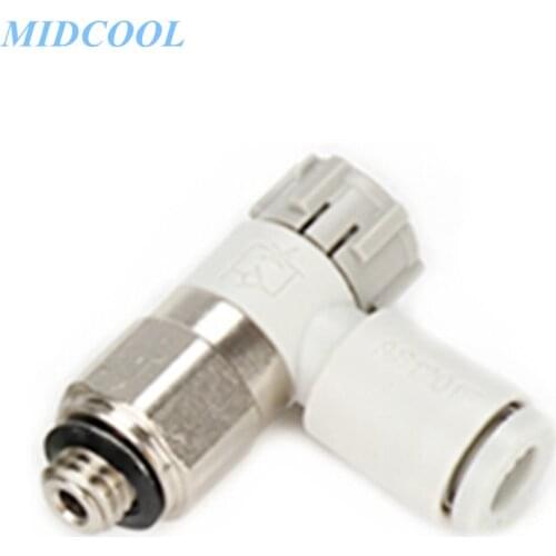 Speed Controller Valve with One-touch Fitting Elbow Type AS Series AS1201F AS1211F AS1201F-M5-04A/06A AS1211F-M5/M3-04A/06A