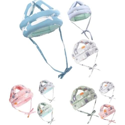 3Pcs Toddler Infant Baby Safety Helmet Cartoon Animal Walking Crawling Head Protection Cap Anti Collision Bumper Bonnet