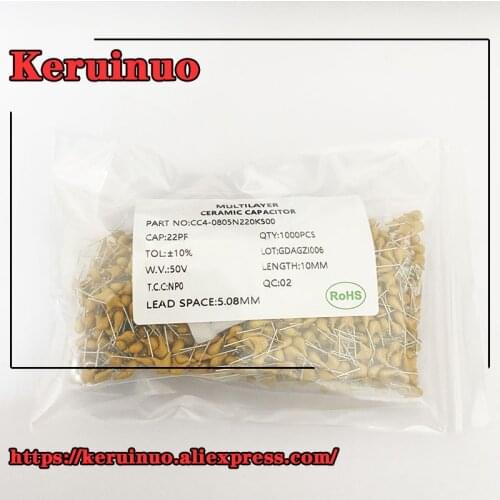 100PCS Monolithic Capacitor kit NF 50V Assorted 5.08MM PF series 3.3NF 33NF 330NF 47NF 4.7NF 470NF 680NF