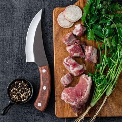 Forged black face high carbon steel small scimitar boning knife small kitchen knife household knife chef knife sharp