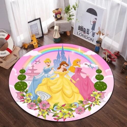 Disney Cartoon Cinderella Princess Belle Rug Snow White Children Girls Game Mat Bedroom Kitchen Carpet Indoor Bathroom Mat Gift