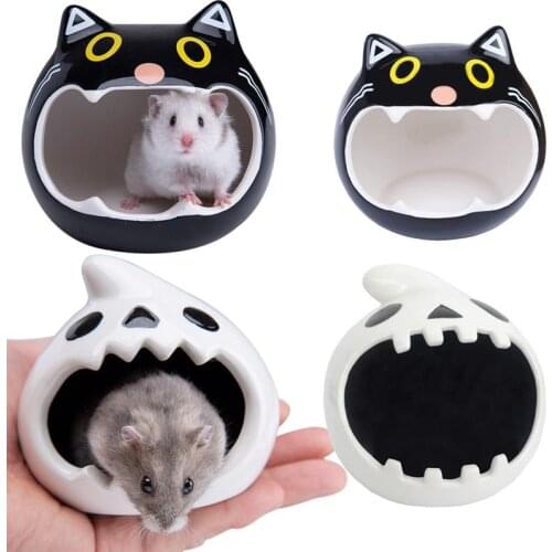 Summer Hamster House Ceramic Guinea Pig Hamster House Pet Bed Small Animal Nest For Rodent Chinchilla Guinea Pig Rat Hedgehog
