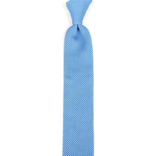 Linbaiway Men Knitted Neckties Solid Color Ties Fashion Narrow Slim Neck Ties For Men Skinny Woven Designer Cravat Tie