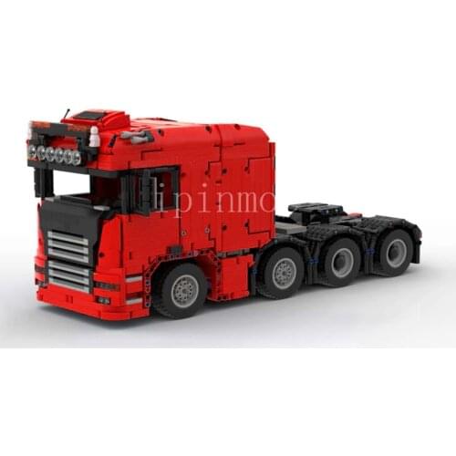 MOC Scania 6 × 8 truck four channel lithium battery remote control 3262 static model