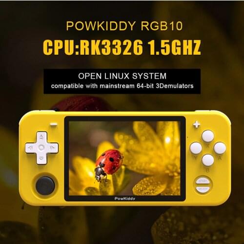 POWKIDDY RGB10 New Open Source System Handheld Game Console RK3326 Chip 3.5inch IPS HD Screen 3D Rocker Retro Game for Kids Gift