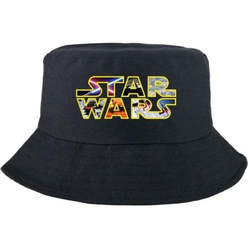 Disney Star Wars Fashion Double-sided Bucket Hat Outdoor Summer Cotton Movies Panama Cap Man Women Sunscreen Fisherman Hat