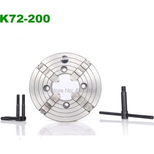K72-200 4 jaw chuck/200MM manual lathe chuck/4-Jaw Independent Chuck with Wrench and Screws
