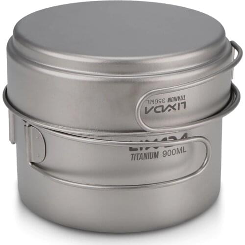 Camping Mug Titanium Cup Fry Pan Outdoor Pot Camping Cookware Set Outdoor Tableware Travel Cooking Set Camping Cookware