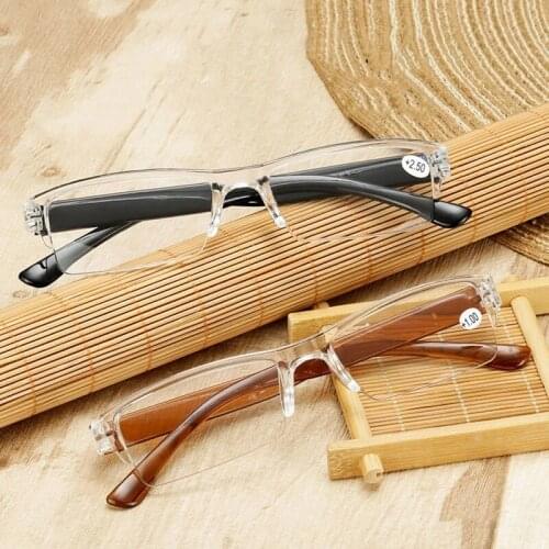 2021 Portable Ultralight Presbyopia Eyeglasses Square Reading Glassses Presbyopic Eyewear for Men Women +1+1.5+2+2.5+3+3.5+4