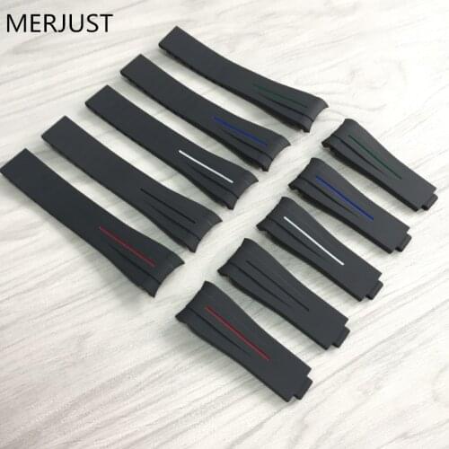 Top Luxury Brand silicone Rubber Watchband 20mm watch band For Role strap Daytona Submariner GMT OYSTERFLEX Bracelet