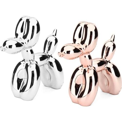 Resin Dog Ornament Balloon Dog Crafts Sculpture Statue Gifts Fashion Cake Home Decoration Party Dessert Desktop Ornament Decor