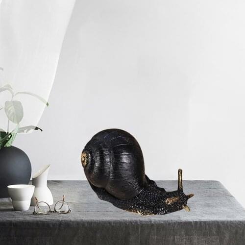 Snail Statue Home Decor Modern Living Room Snail Sculpture Wine TV Animal Ornament Crafts Abstract Figurine Desk Decor