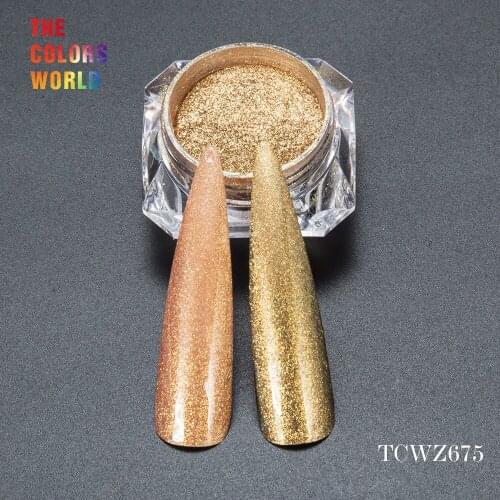 TCWZ675 Very Shinning Dark Gold color Pigment Powder for nail Art , gel nail polish or other DIY decoration
