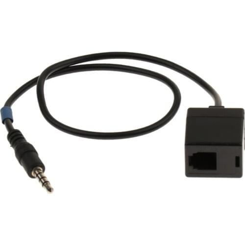 Headset Adapter Extension Cable 3.5mm Male Jack to RJ9 4P4C Female Converter - 40cm