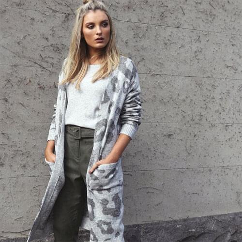 2020 Autumn New Floral Print Fashion Women Long Jackets Long Sleeve Casual Outwear Casual Cardigan Slim Jacket Coat Outwear