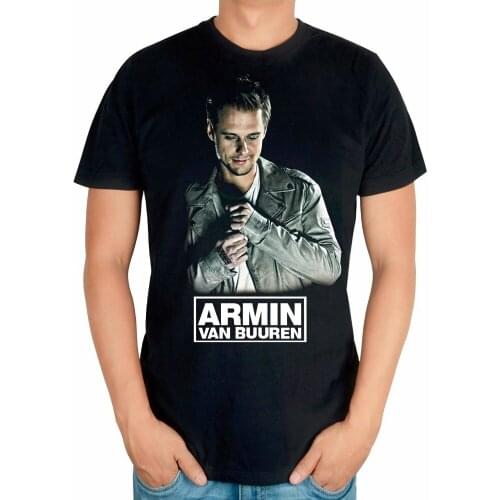 Summer Style Cool Fashion Armin van Buuren Brand Singer men DJ shirt black mma print 3D Cotton T-shirt Music fitness
