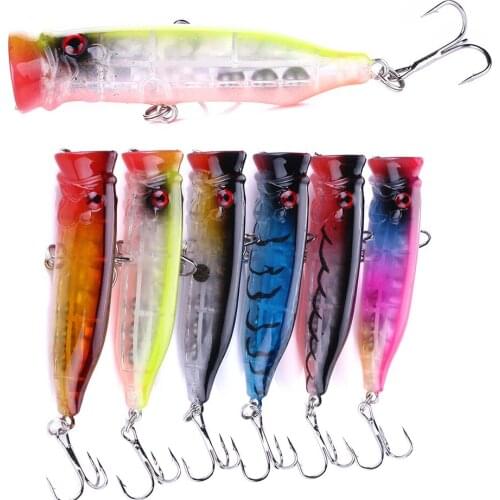 1pcs 72mm 9.5g Fishing Lures Popper Topwater Floating Bass Lure Sea Pesca Wobbler Fishing Tackle