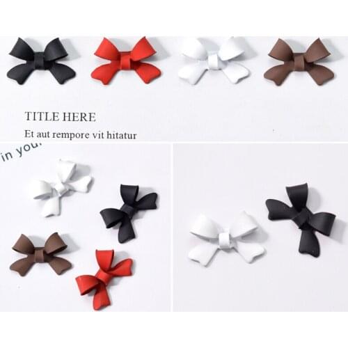 10pcs/Lot Nail Metal Alloy Bowknot Decors 17X11mm 4 Colors Japan Style 3D Jewelry Charm Acrylic DIY Polish Manicure Ornament C27