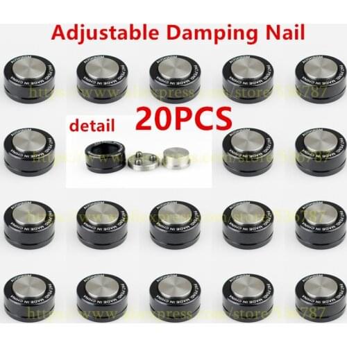 20pcs/lot 39mm Stainless Steel Shock-absorbing Isolation Stand Feet Speaker Spike Pad Ceramics Ball Adjustable Damping Nail #4