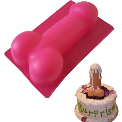 27.2Cm 3D Sexy Man Penis Silicone Mold Chocolate Soap Candle Cake Decorating Baking Mould