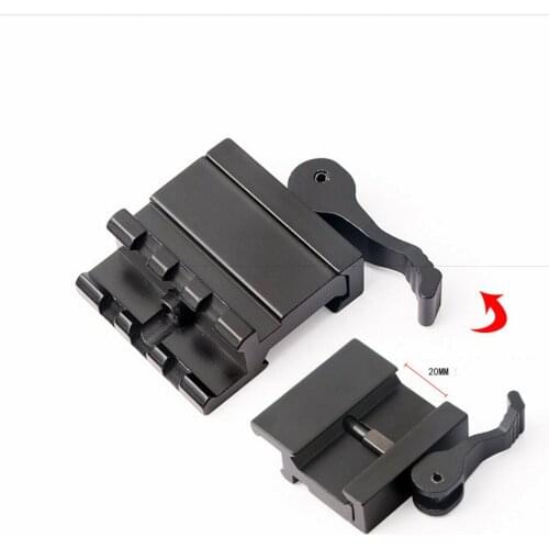 45 Degree Offset Side Scope Mount QD Quick Release 20mm Picatinny Weaver Adapter For Rifle Sight Shooting