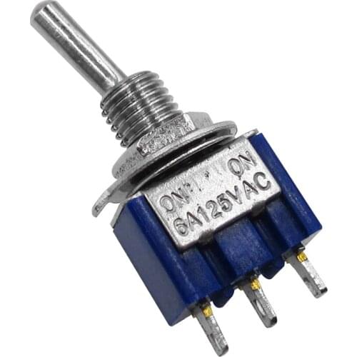 5pcs Toggle Switch 3-Pin DPDT ON-ON 6A 125VAC