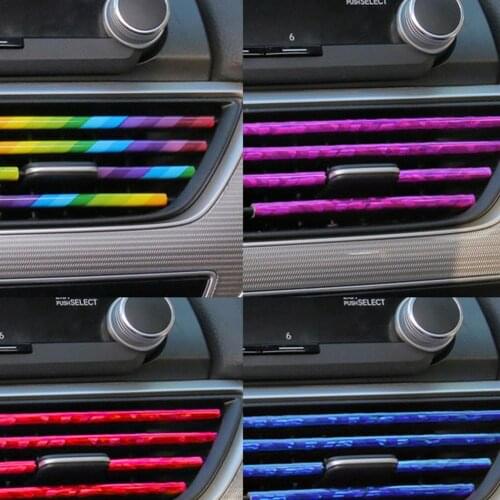 50% Hot Sales 10Pcs Universal Car Vehicle Interior Air Outlet Vent Decorative Clip-onED Strip
