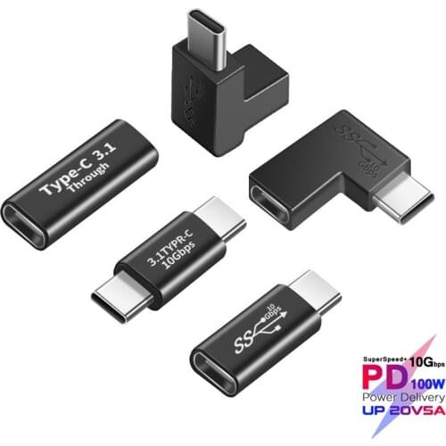 5A PD 100W USB3.1 Type-C Male To Female Adapter 10Gbps USB-C Gen 2 Convertor For SAMSUNG Note20 S20 XIAOMI SONY Macbook Nintendo