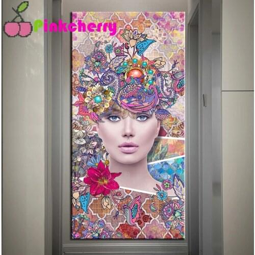 5D diamond Embroidery Portrait Diy Diamond Painting Fantasy Flower Girl Full Square Diamond Home Decoration Rhinestone k626