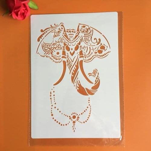 A4 size Elephant Wall Painting Stencils Stamp Scrapbook Album Decorative Embossing Craft Paper stencils for diy scrapbooking